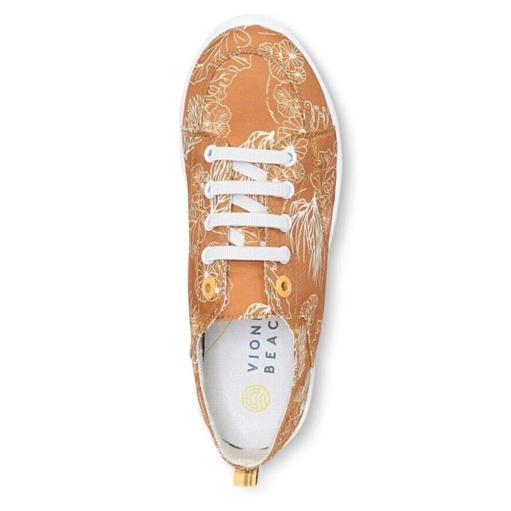 Vionic Beach Pismo‎ Sneaker Womens 7 Wide Starfish Coral Print Supportive - Picture 6 of 8